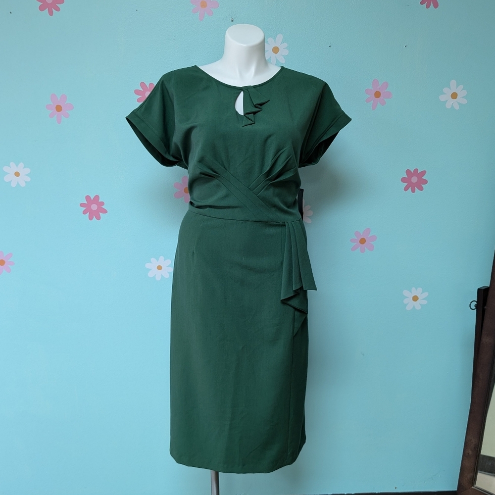 Stop Staring Forest Green Midi Dress